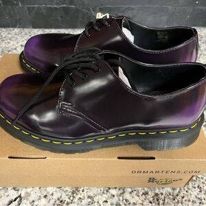 Dr. Martens Vegan 1461 Black/Purple Oxford Rub Off